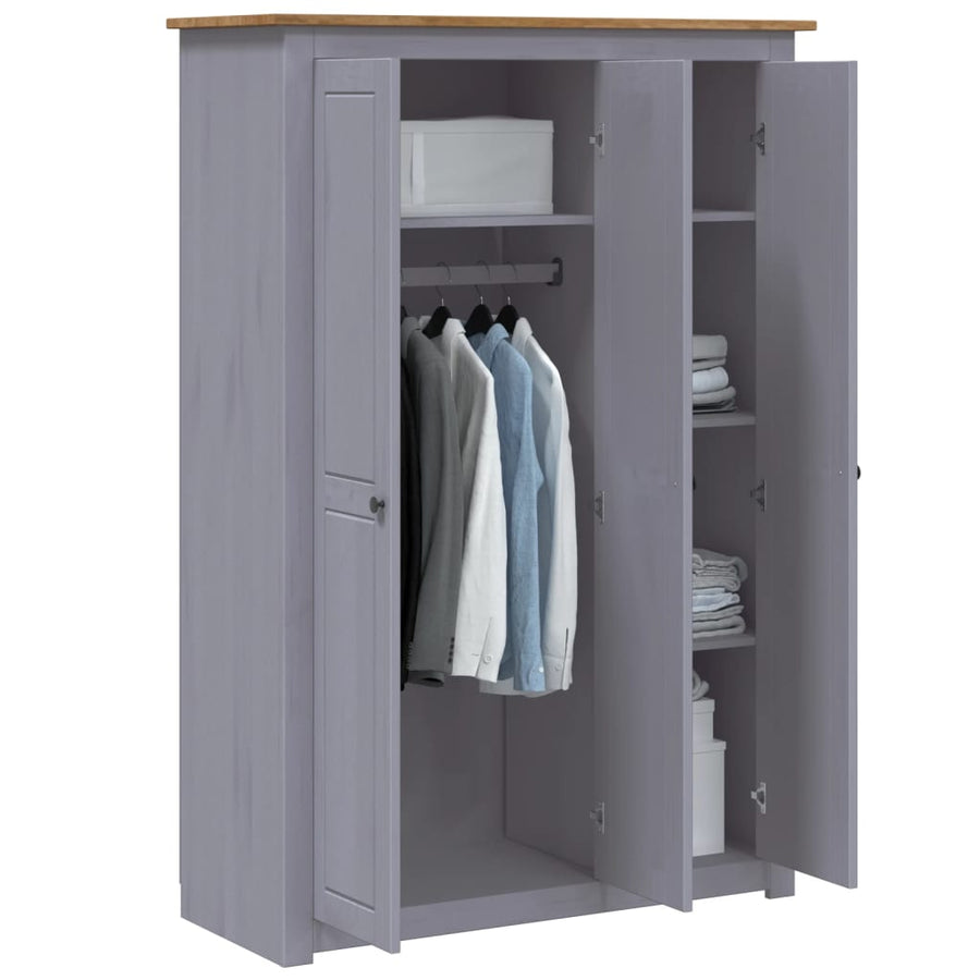 Kledingkast Panama Range 8X50X7,5 Cm Grenenhout 118 x 50 x 171.5 cm Grijs