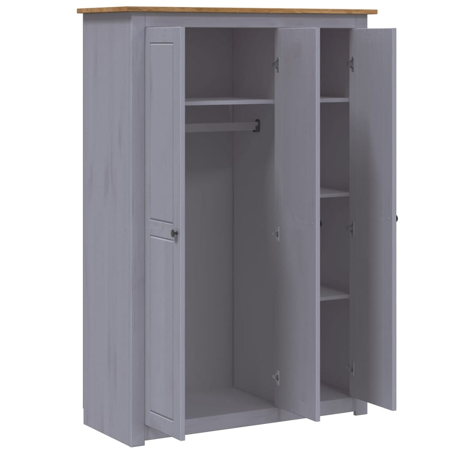 Kledingkast Panama Range 8X50X7,5 Cm Grenenhout 118 x 50 x 171.5 cm Grijs