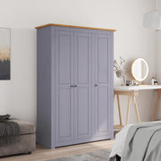 Kledingkast grenenhout grijs 118x50x171,5 cm