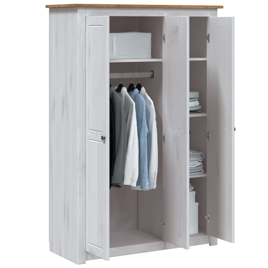 Kledingkast Panama Range 8X50X7,5 Cm Grenenhout 118 x 50 x 171.5 cm Wit