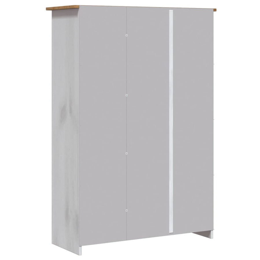 Kledingkast Panama Range 8X50X7,5 Cm Grenenhout 118 x 50 x 171.5 cm Wit