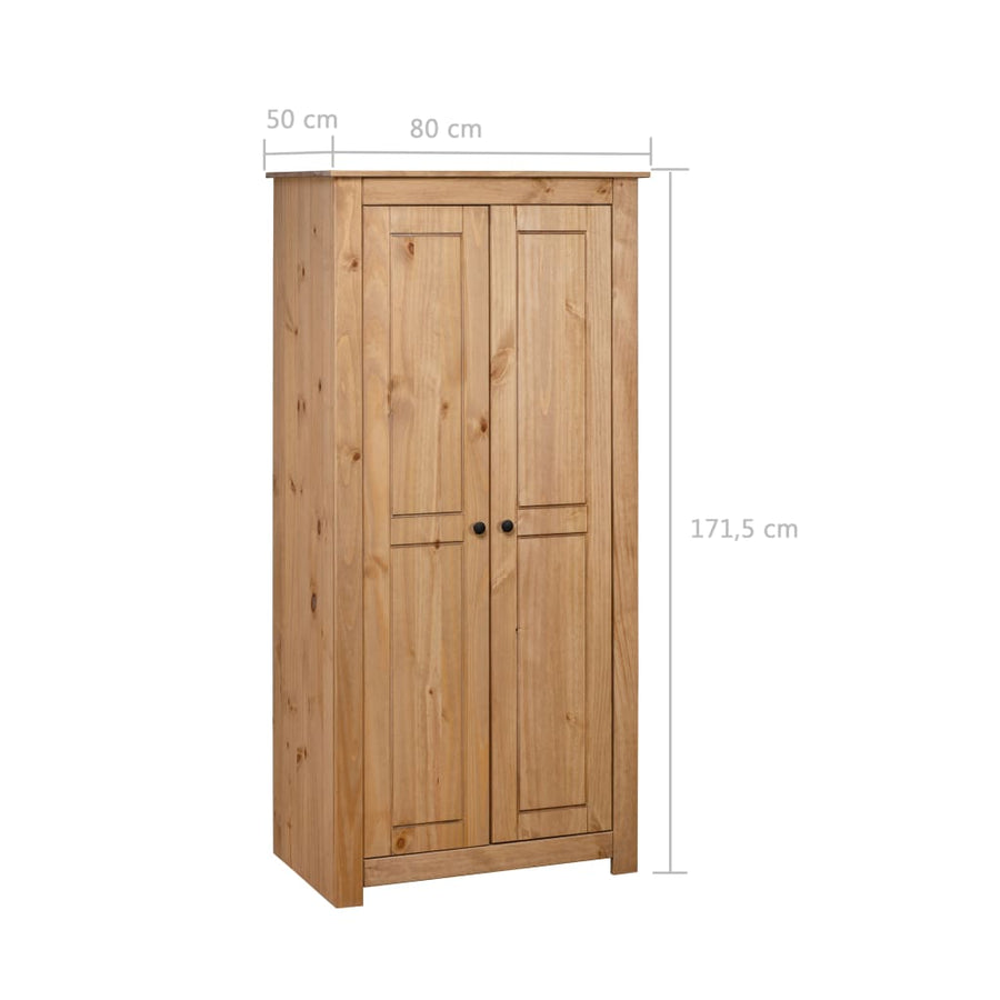 Kledingkast Panama Range 80X50X7,5 Cm Massief Grenenhout 80 x 50 x 171.5 cm Bruin