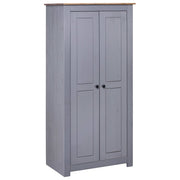 Kledingkast 80x50x171,5 cm massief grenenhout grijs