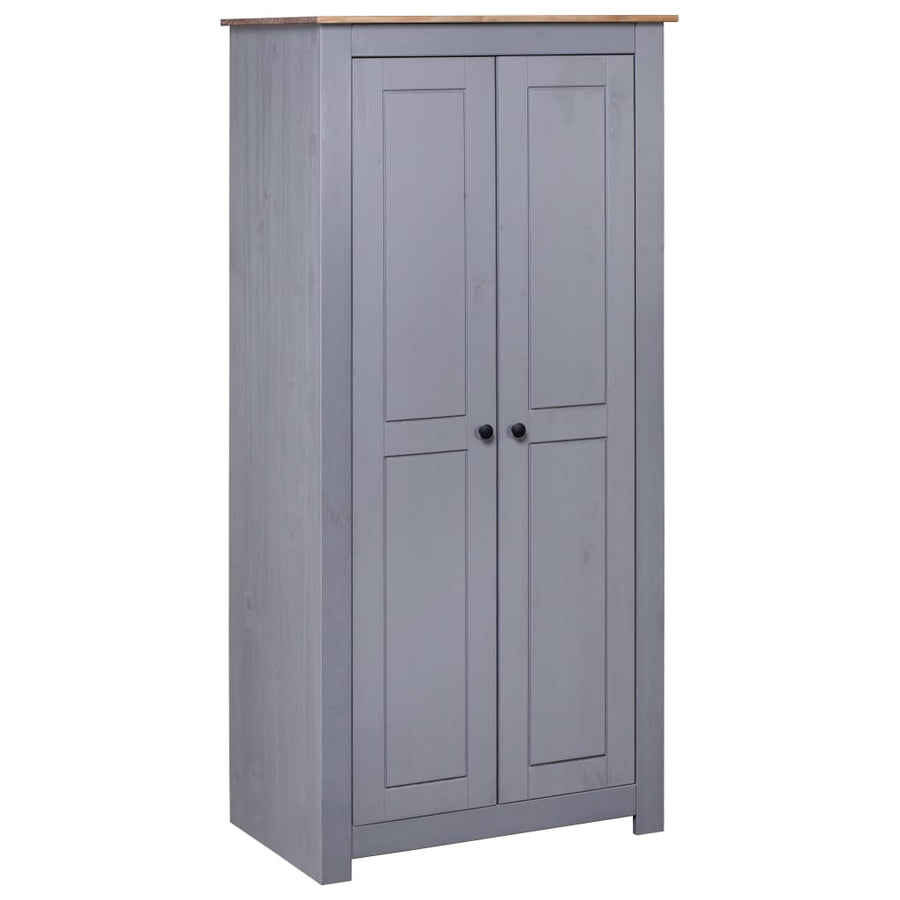 Kledingkast Panama Range 80X50X7,5Cm Massief Grenenhout 80 x 50 x 171.5 cm Grijs