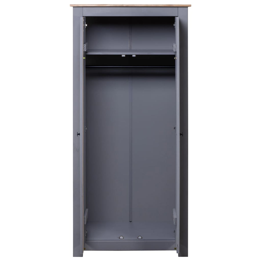 Kledingkast Panama Range 80X50X7,5Cm Massief Grenenhout 80 x 50 x 171.5 cm Grijs