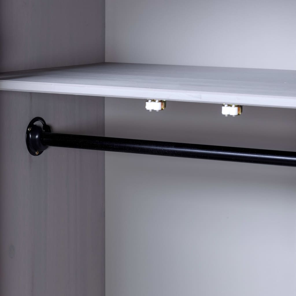 Kledingkast Panama Range 80X50X7,5Cm Massief Grenenhout 80 x 50 x 171.5 cm Grijs