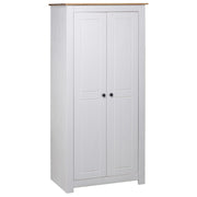 Kledingkast 80x50x171,5 cm massief grenenhout wit