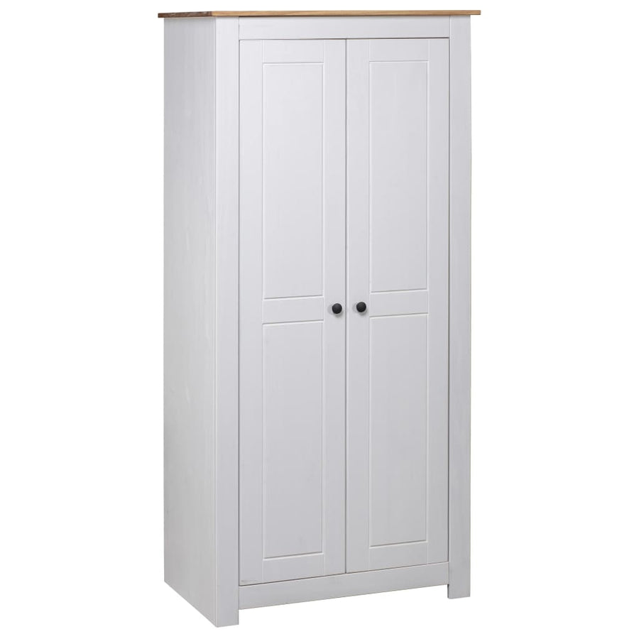 Kledingkast Panama Range 80X50X7,5 Cm Massief Grenenhout 80 x 50 x 171.5 cm Wit