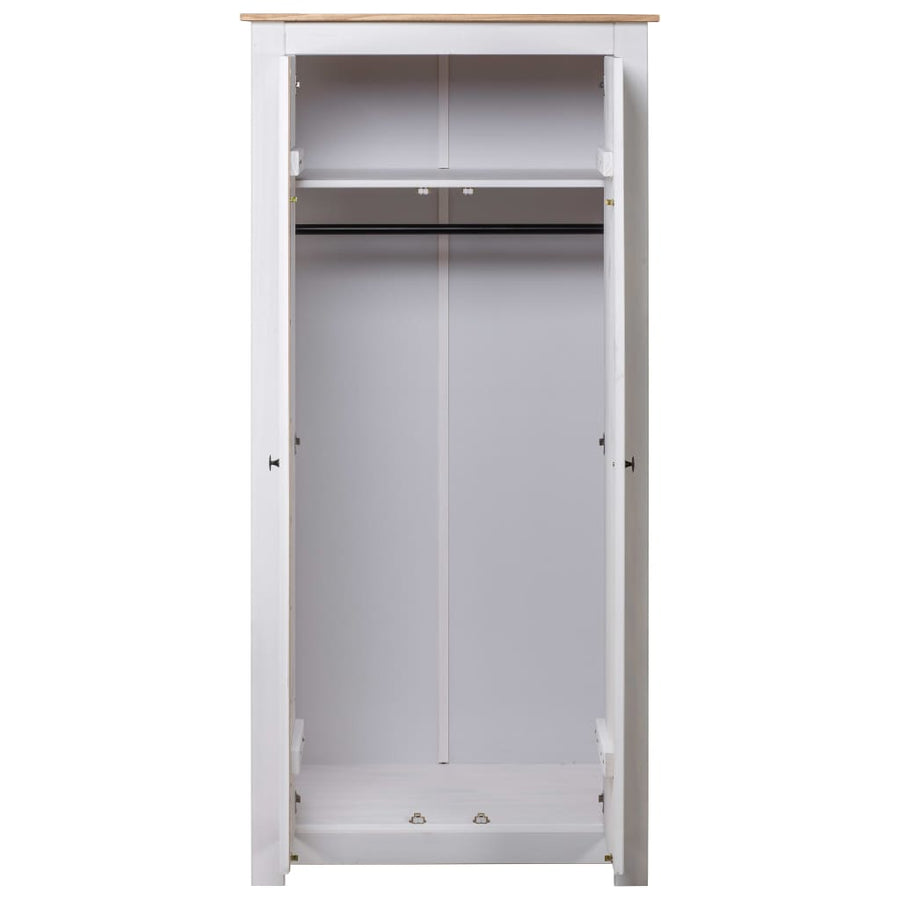 Kledingkast Panama Range 80X50X7,5 Cm Massief Grenenhout 80 x 50 x 171.5 cm Wit