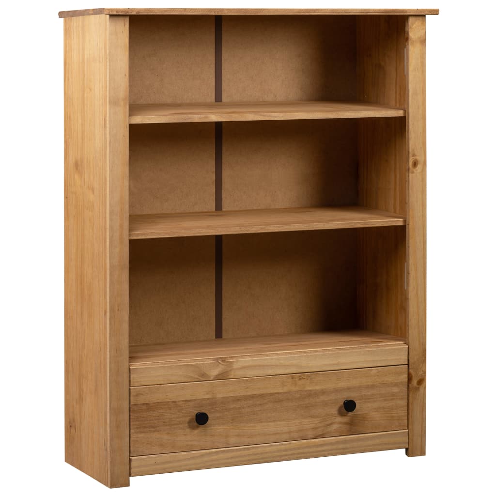 Boekenkast Panama Range 80X35X0 Cm Massief Grenenhout Bruin