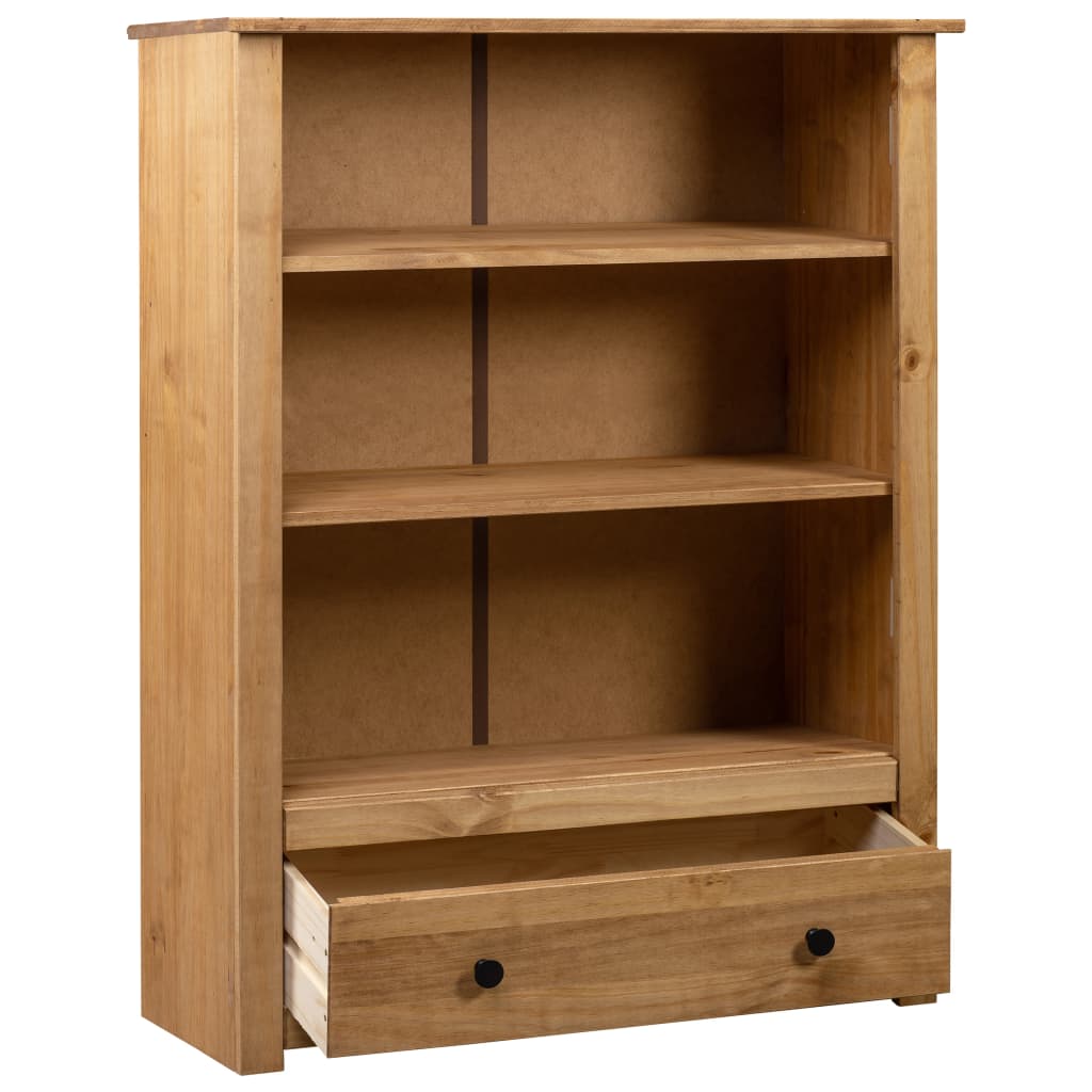 Boekenkast Panama Range 80X35X0 Cm Massief Grenenhout Bruin