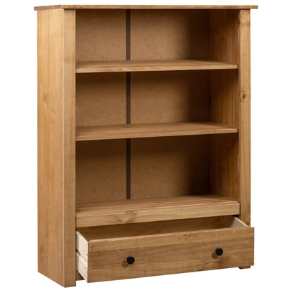 Boekenkast Panama Range 80X35X0 Cm Massief Grenenhout Bruin
