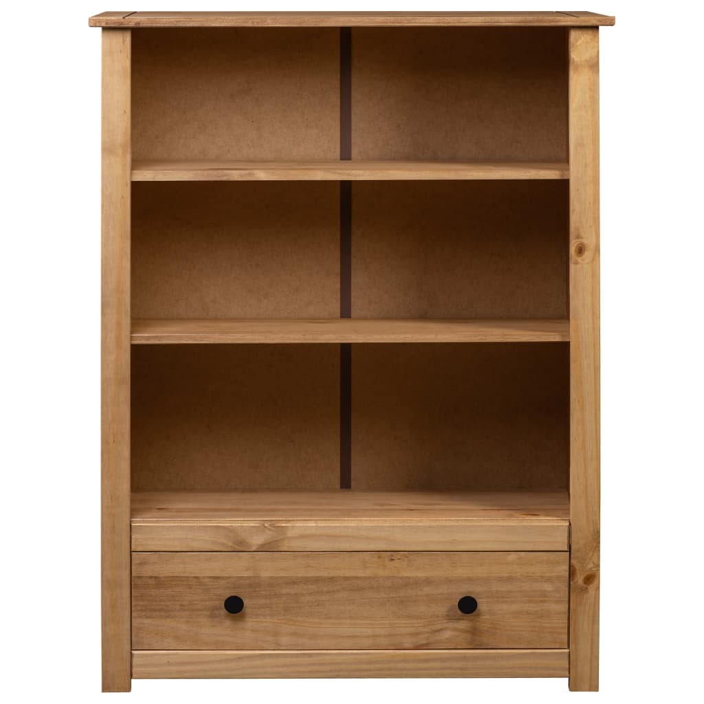 Boekenkast Panama Range 80X35X0 Cm Massief Grenenhout Bruin