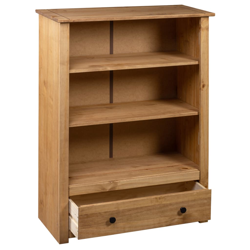 Boekenkast Panama Range 80X35X0 Cm Massief Grenenhout Bruin