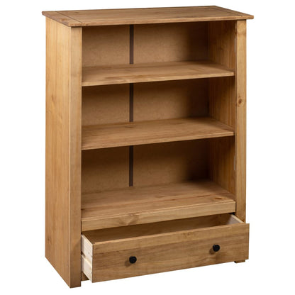 Boekenkast Panama Range 80X35X0 Cm Massief Grenenhout Bruin