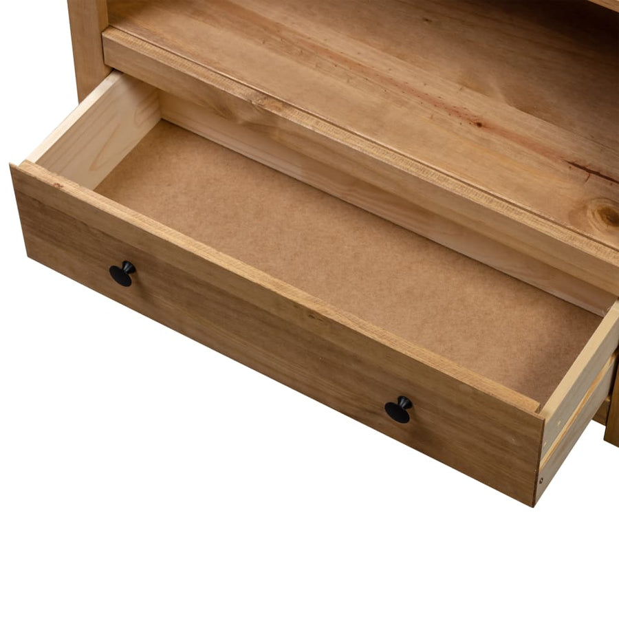 Boekenkast Panama Range 80X35X0 Cm Massief Grenenhout Bruin