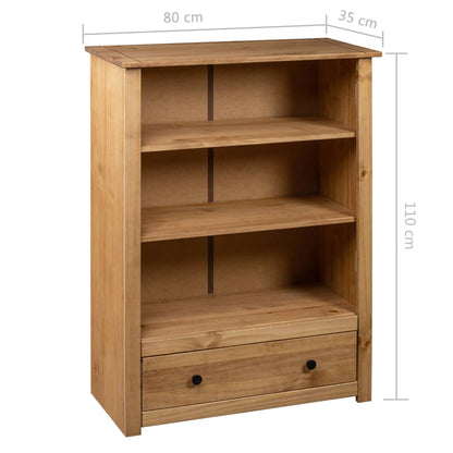 Boekenkast Panama Range 80X35X0 Cm Massief Grenenhout Bruin