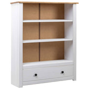 Boekenkast 80x35x110 cm massief grenenhout wit