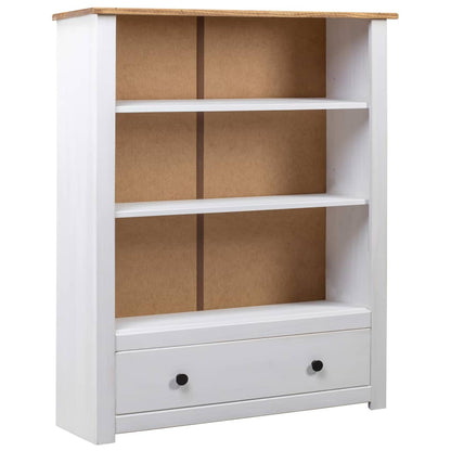 Boekenkast Panama Range 80X35X110 Cm Massief Grenenhout Wit