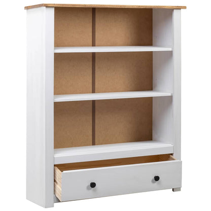 Boekenkast Panama Range 80X35X110 Cm Massief Grenenhout Wit