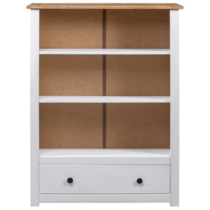 Boekenkast Panama Range 80X35X110 Cm Massief Grenenhout Wit