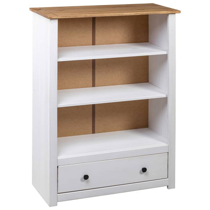 Boekenkast Panama Range 80X35X110 Cm Massief Grenenhout Wit