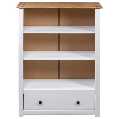 Boekenkast Panama Range 80X35X110 Cm Massief Grenenhout Wit