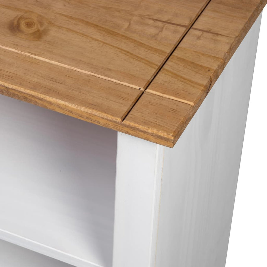 Boekenkast Panama Range 80X35X110 Cm Massief Grenenhout Wit