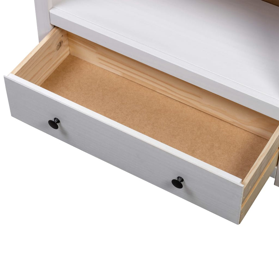 Boekenkast Panama Range 80X35X110 Cm Massief Grenenhout Wit
