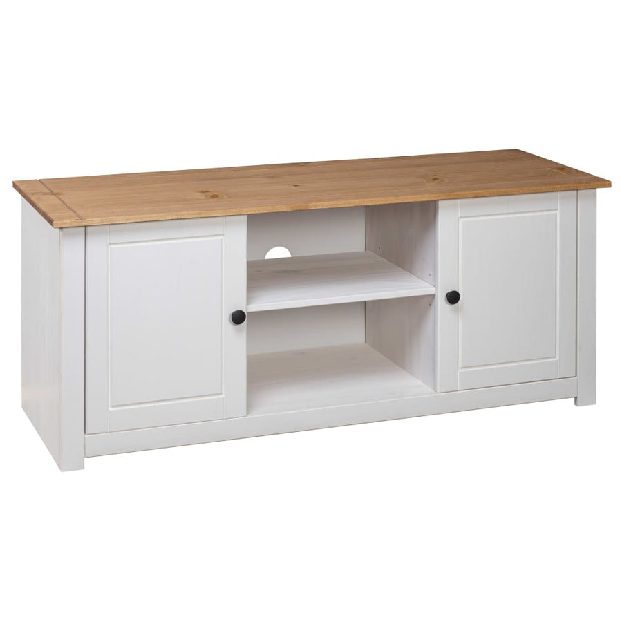 Tv-Kast Panama Range 20X40X50 Cm Massief Grenenhout Wit