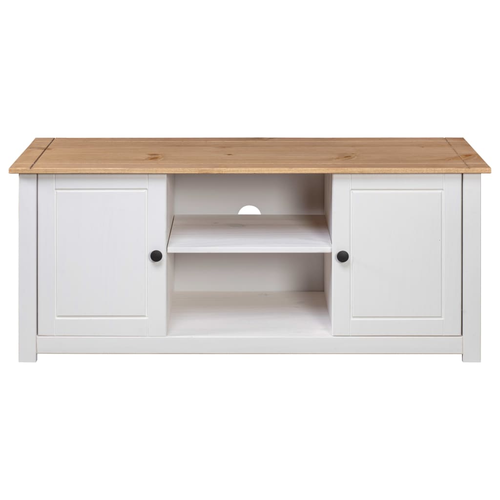 Tv-Kast Panama Range 20X40X50 Cm Massief Grenenhout Wit