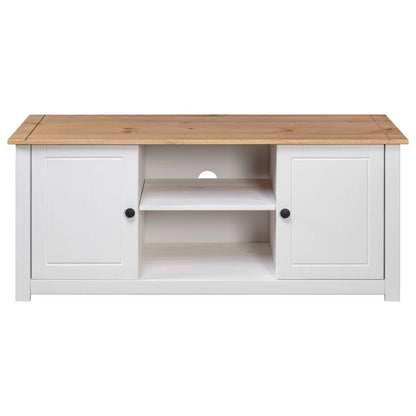 Tv-Kast Panama Range 20X40X50 Cm Massief Grenenhout Wit