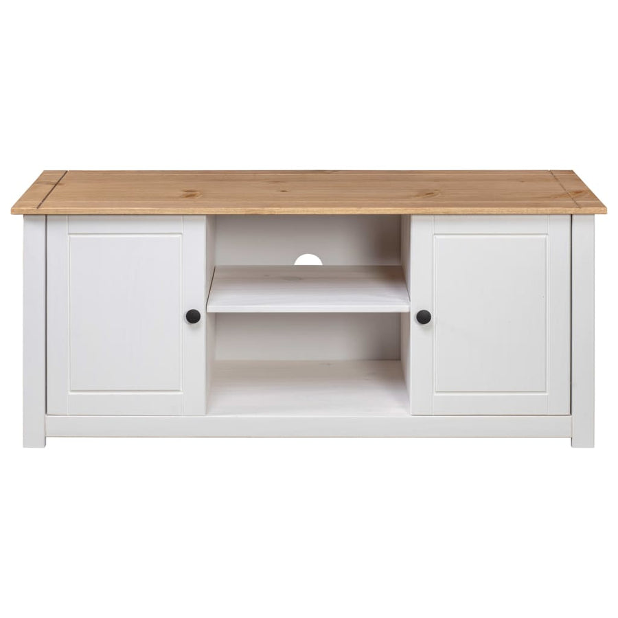 Tv-Kast Panama Range 20X40X50 Cm Massief Grenenhout Wit