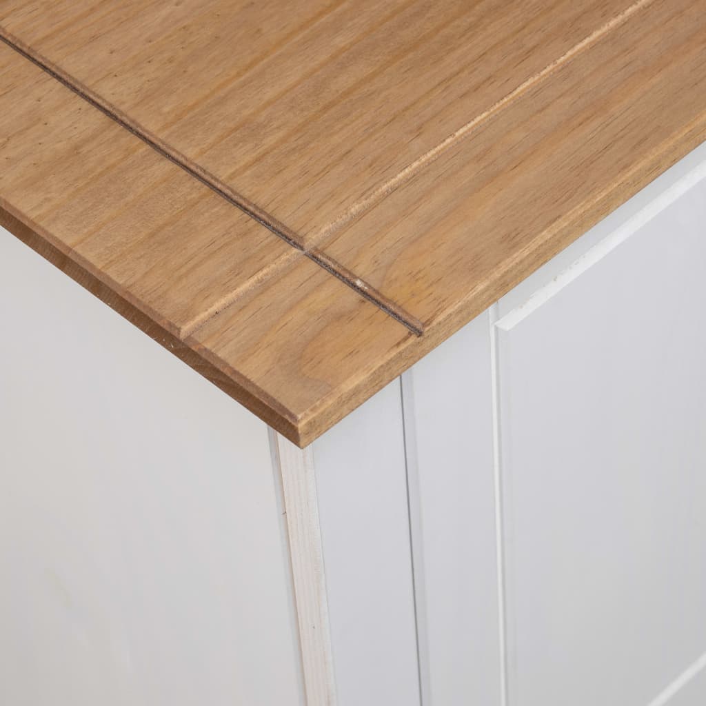 Tv-Kast Panama Range 20X40X50 Cm Massief Grenenhout Wit