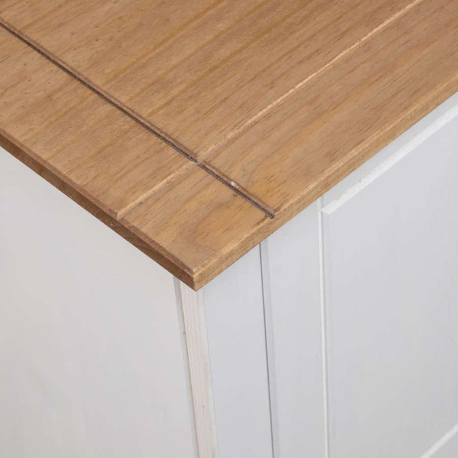 Tv-Kast Panama Range 20X40X50 Cm Massief Grenenhout Wit