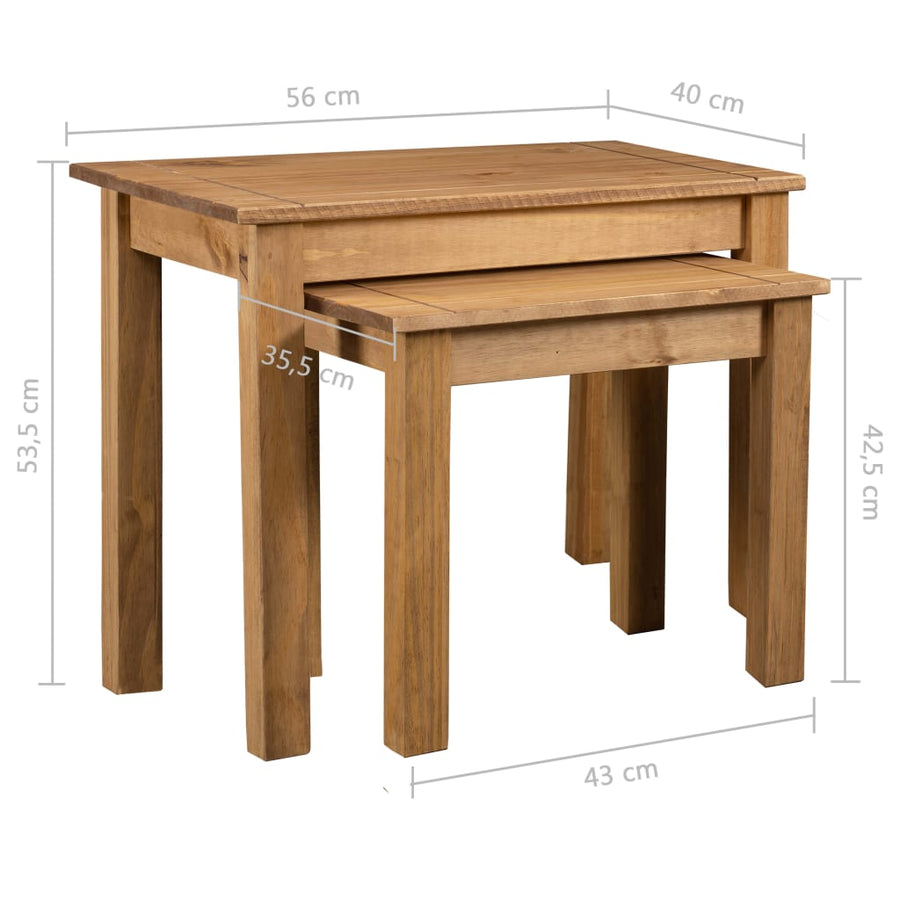 -Delige Tafeltjesset Panama Range Massief Grenenhout Bruin