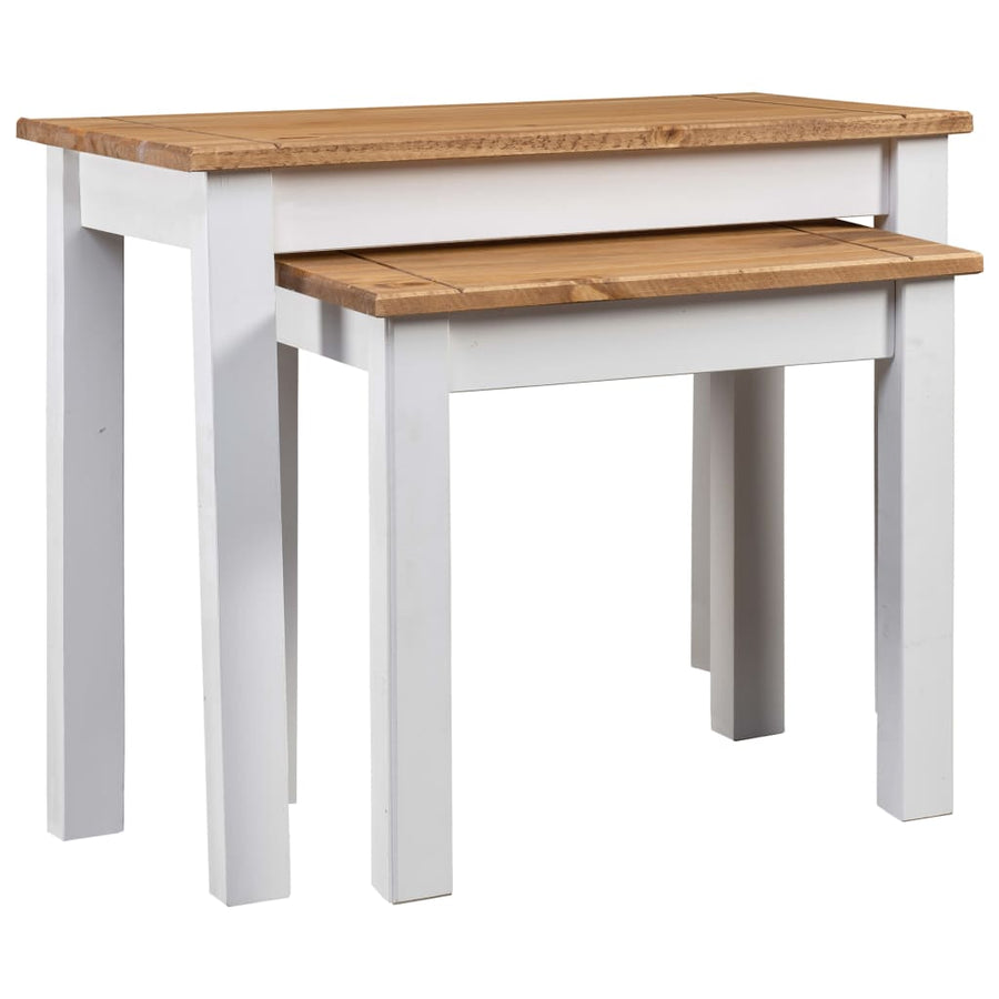 -Delige Tafeltjesset Panama Range Massief Grenenhout Wit