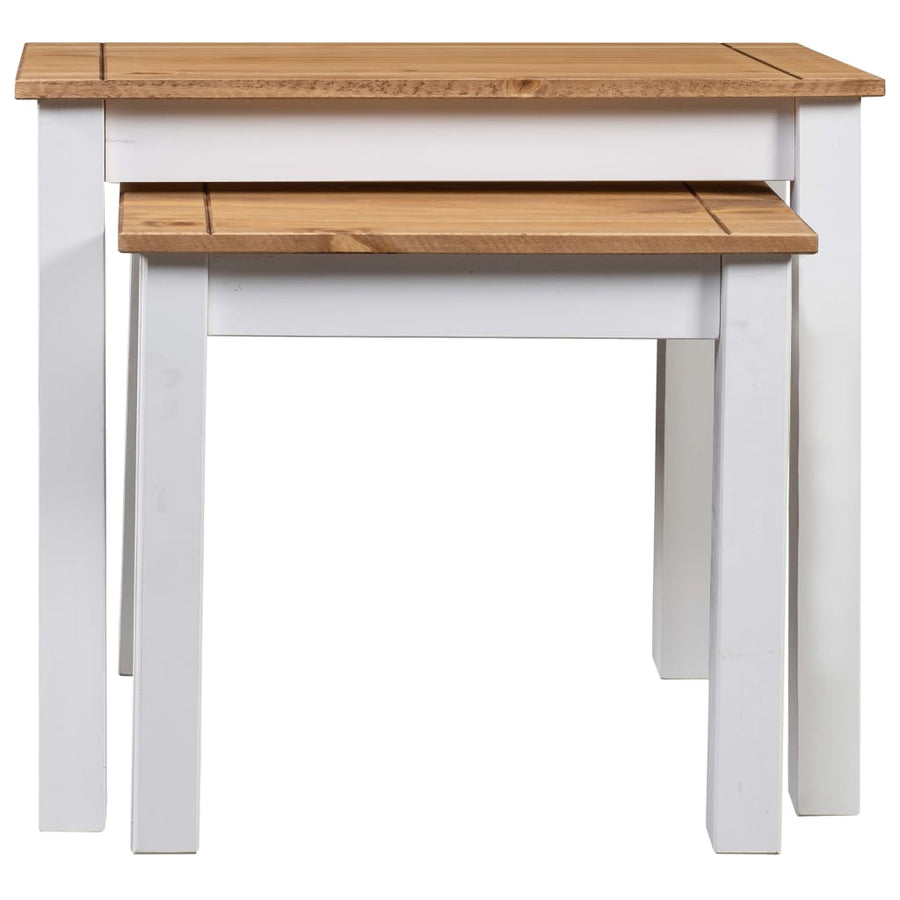 -Delige Tafeltjesset Panama Range Massief Grenenhout Wit