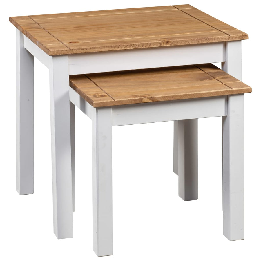 -Delige Tafeltjesset Panama Range Massief Grenenhout Wit
