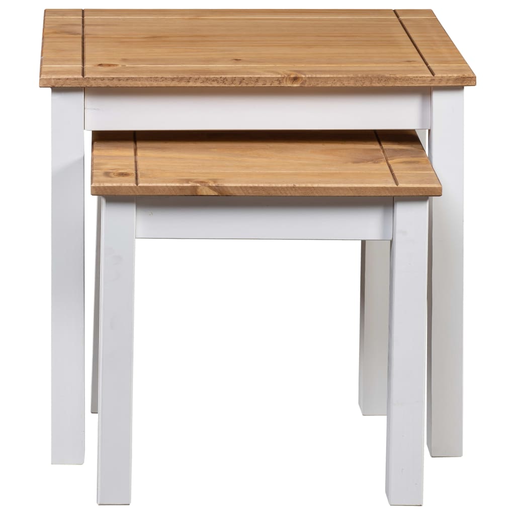 -Delige Tafeltjesset Panama Range Massief Grenenhout Wit