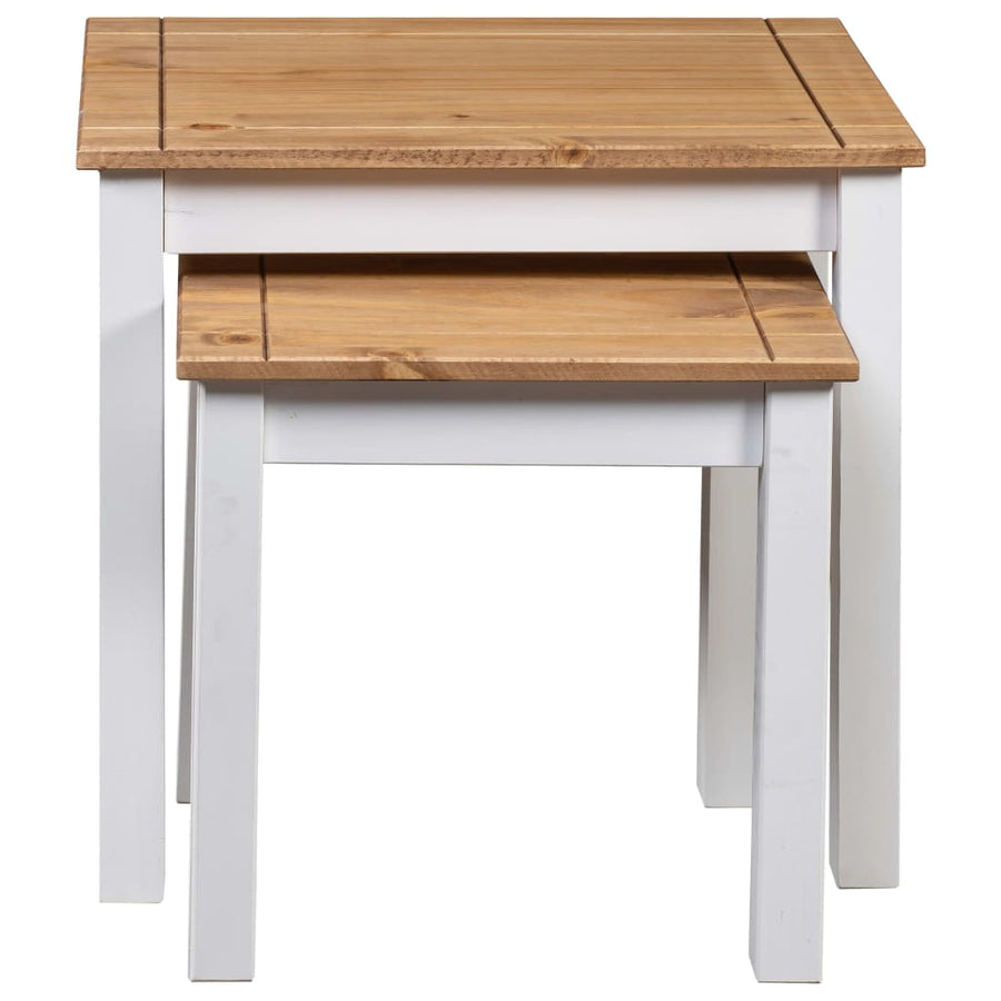 -Delige Tafeltjesset Panama Range Massief Grenenhout Wit