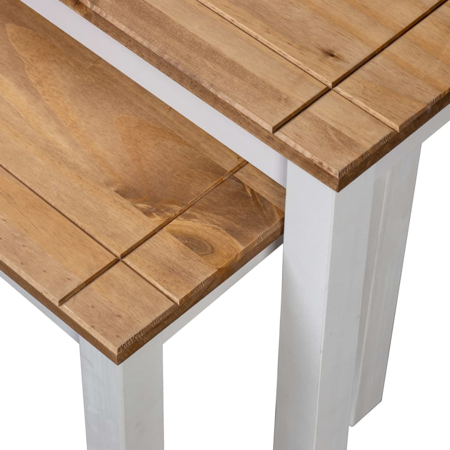 -Delige Tafeltjesset Panama Range Massief Grenenhout Wit