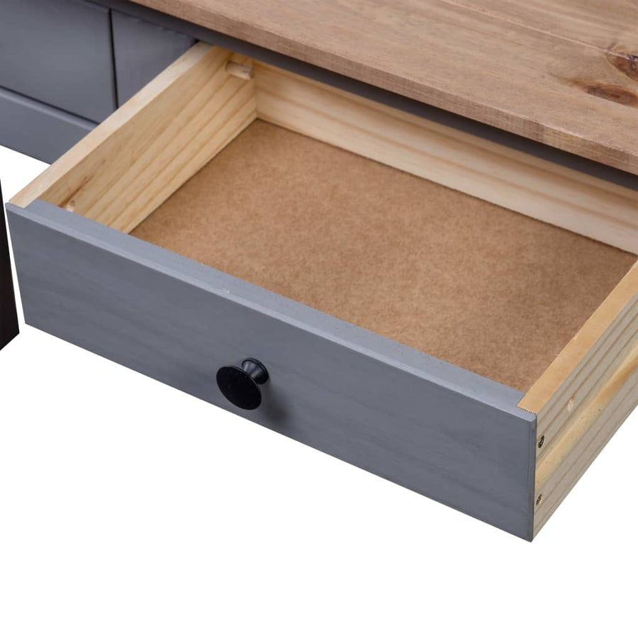 Wandtafel Panama Range 110X40X72 Cm Massief Grenenhout Grijs