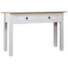 Wandtafel 110x40x72 cm massief grenenhout wit