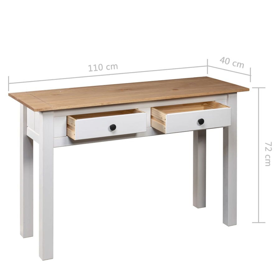 Wandtafel Panama Range 0X40X72 Cm Massief Grenenhout Wit