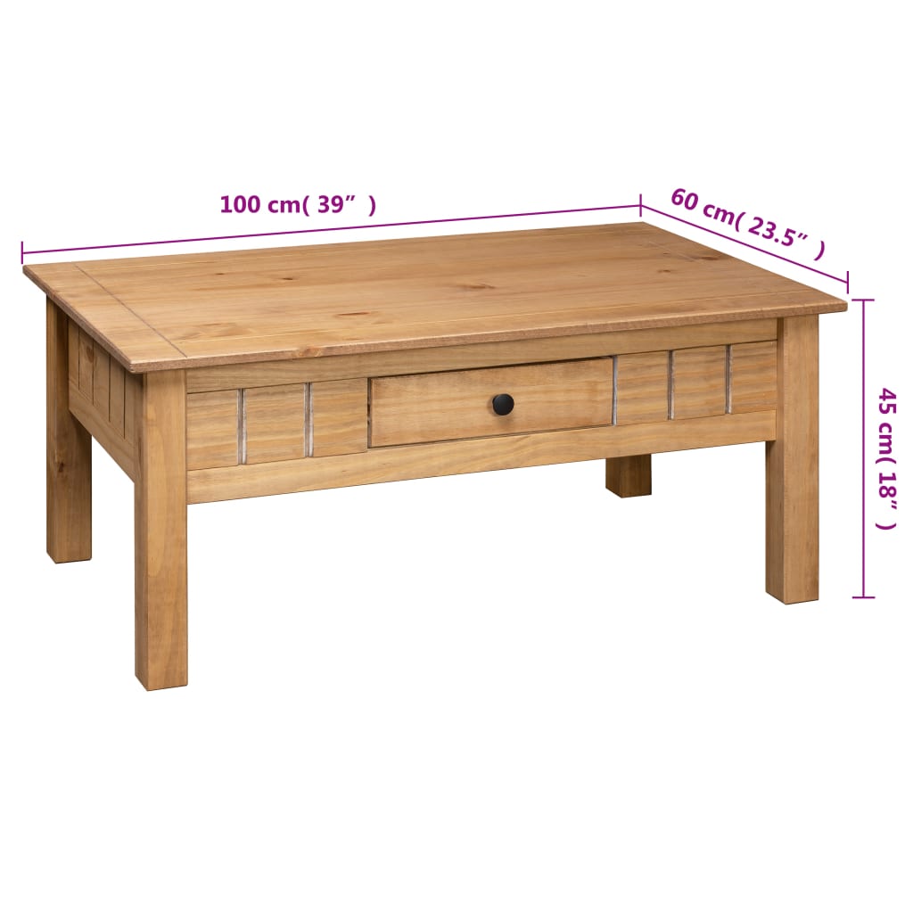 Salontafel Panama Range 00X60X45 Cm Massief Grenenhout Bruin