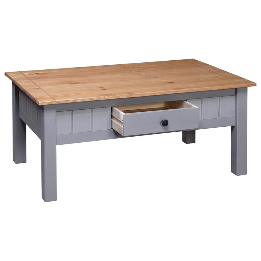 Salontafel Panama Range 100X60X45 Cm Massief Grenenhout Grijs