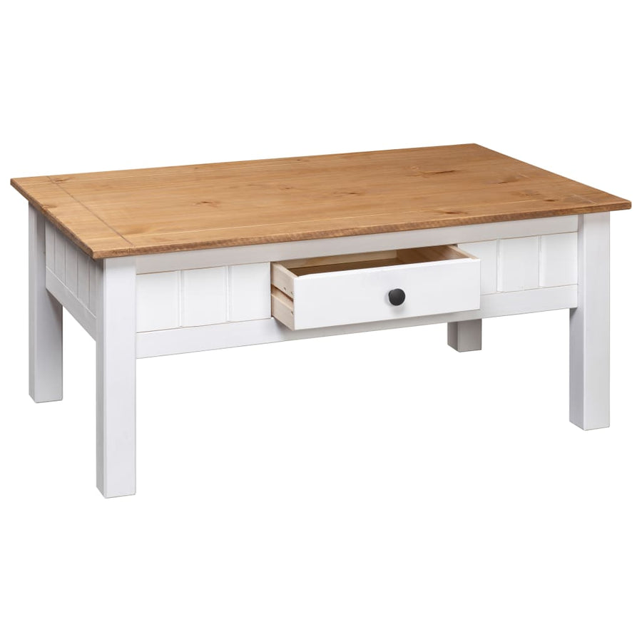 Salontafel Panama Range 00X60X45 Cm Massief Grenenhout Wit