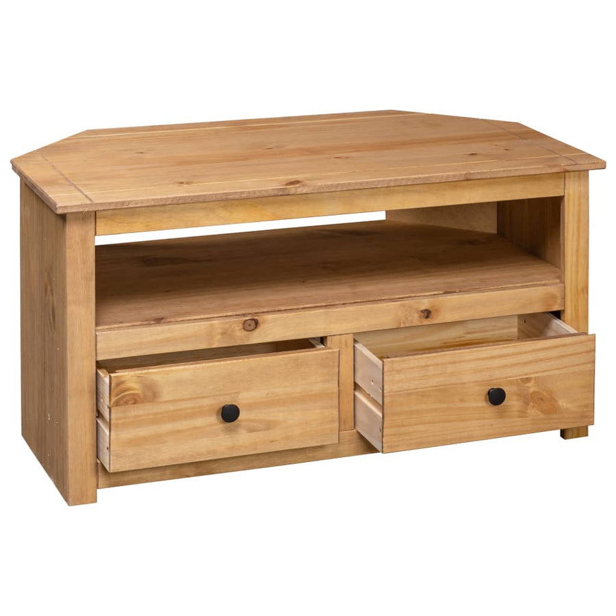 Tv-Hoekkast Panama Range 93X49X49 Cm Massief Grenenhout Bruin