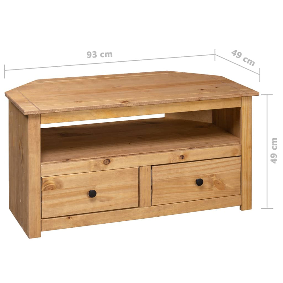 Tv-Hoekkast Panama Range 93X49X49 Cm Massief Grenenhout Bruin